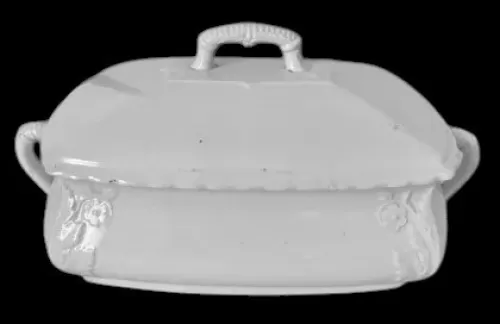 Flowered Corners | S. Bridgwood & Son | Vegetable Tureen Base and Lid | Item | 001