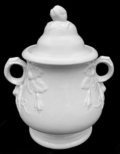 Ontario Shape | William Adams & Sons | Sugar Bowl with Lid | Item | 001