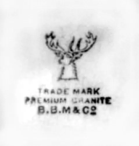Plain Fluted and Scalloped | Brunt, Bloor, Martin, & Co. | Syrup Pitcher with Metal Lid | Mark | 002
