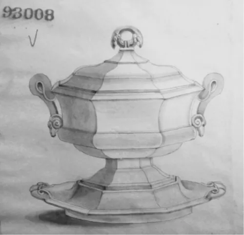 Ram's Head | T. J. & J. Mayer | Sauce or Soup Tureen Base, Lid, and Underplate | KewItem | 010