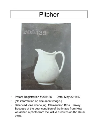 Pitcher - Table - Various Sizes