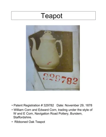 Teapot or Coffee Pot Base and Lid