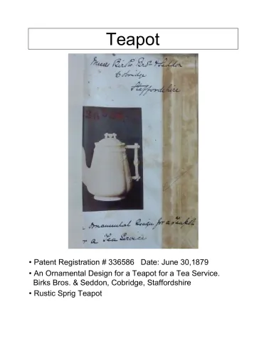 Teapot or Coffee Pot Base and Lid