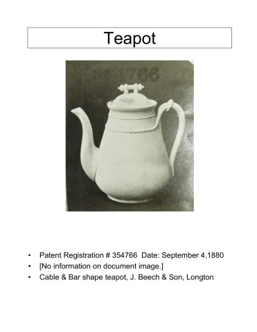 Teapot or Coffee Pot Base and Lid