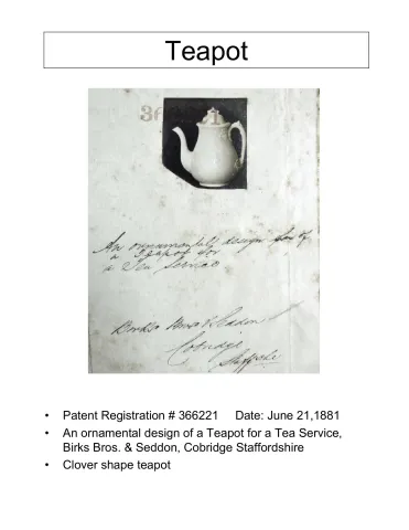 Teapot or Coffee Pot Base and Lid