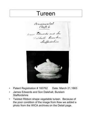 Vegetable Tureen Base and Lid