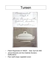 Vegetable Tureen Base and Lid