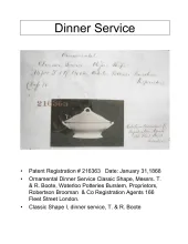 Vegetable Tureen Base and Lid