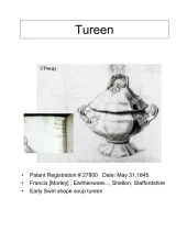 Sauce or Soup Tureen Base and Lid