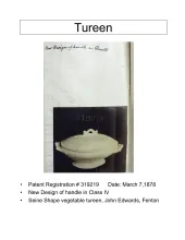 Vegetable Tureen Base and Lid