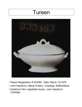 Vegetable Tureen Base and Lid