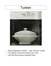 Vegetable Tureen Base and Lid