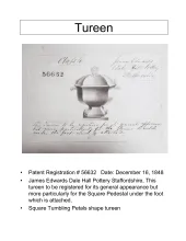 Sauce or Soup Tureen Base and Lid