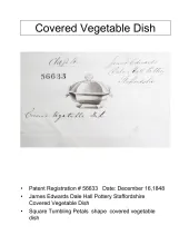 Vegetable Tureen Base and Lid