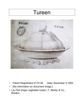 Vegetable Tureen Base and Lid