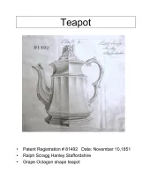 Teapot or Coffee Pot Base and Lid