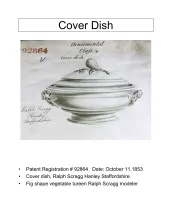 Vegetable Tureen Base and Lid
