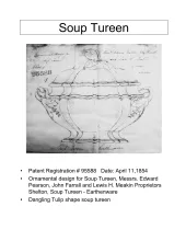 Sauce or Soup Tureen Base and Lid