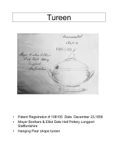 Sauce or Soup Tureen Base and Lid