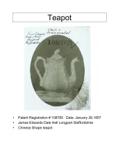 Teapot or Coffee Pot Base and Lid