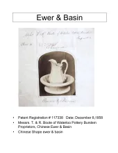 Ewer and Wash Basin