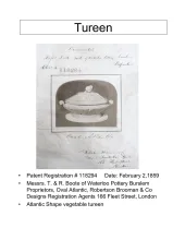 Vegetable Tureen Base and Lid