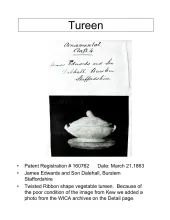 Vegetable Tureen Base and Lid