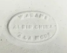 Athenia | William Adams & Sons | Sauce or Soup Tureen Base, Lid and Underplate | Mark | 003