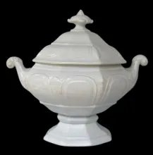 Atlantic Shape | Samuel Alcock & Co. | Sauce or Soup Tureen Base, Lid, and Underplate | Item | 001