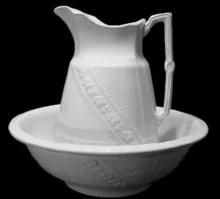 Basketweave with Band | Alfred Meakin | Ewer and Wash Basin | Item | 004