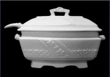 Basketweave with Band | Alfred Meakin | Sauce or Soup Tureen Base, Lid, and Ladle | Item | 001