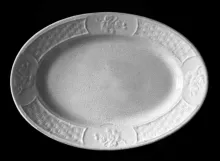 Basketweave with Raspberry | R. Cochran & Co. | Platter | Item | 001
