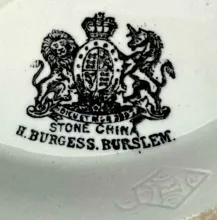 Beaded Handle | Henry Burgess | Vegetable Tureen Base and Lid | Mark | 005