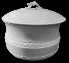 Blanket Stitch | Wedgwood & Co. | Chamber Pot Base and Lid | Embossing | 002