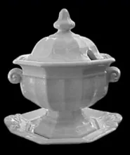Boote 1851 | Red-Cliff Co. | Sauce or Soup Tureen Base, Lid, and Underplate | Item | 001