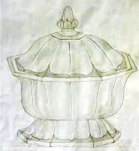 Boote 1851_T. & R. Boote (& Co.)_Vegetable Tureen Base and Lid_KewDrw_006