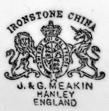 Cable Shape (Cable and Bar) | J. & G. Meakin | Sugar Bowl with Lid | Mark | 002
