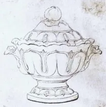 Columbia Shape_G. W. Reade (Modeler)_Sauce or Soup Tureen Base and Lid_KewDrw_001