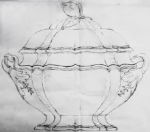 Dangling Tulip_Pearson, Farrall, & Meakin_Sauce or Soup Tureen Base and Lid_KewDrw_001