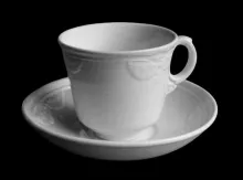 Flora (Bordered Gooseberry) | Wedgwood & Co. | Handled Cup and Saucer | Item | 001
