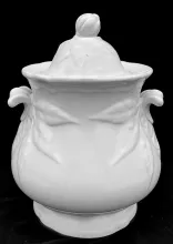 Flora (Bordered Gooseberry)_Wedgwood & Co._Sugar Bowl with Lid_Item_001