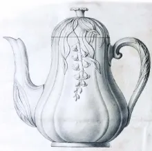Flora Shape_John Alcock_Teapot or Coffee Pot Base and Lid_KewDrw_003