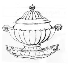 Fluted Double Swirl_James Edwards_Sauce or Soup Tureen Base, Lid, and Underplate_KewDrw_004