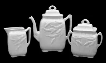 Four-Square Wheat | R. Cochran & Co. | Teapot Base and Lid | Collection | 001