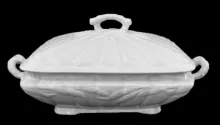 Four-Square Wheat_R. Cochran & Co._Vegetable Tureen Base and Lid_Item_003