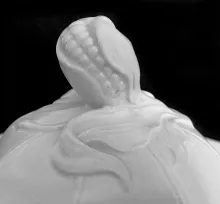 Framed Leaf_J. W. Pankhurst (& Co.)_Sauce or Soup Tureen Base, Lid, and Underplate_Finial_004