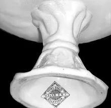 Fruit Garden | J. & E. Mayer | Compote on Tall Pedestal | Mark | 002
