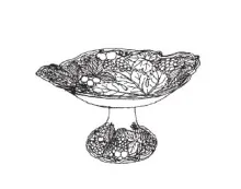 Fruit Garden | Unspecified | Compote on Tall Pedestal | ItemDrw | 001