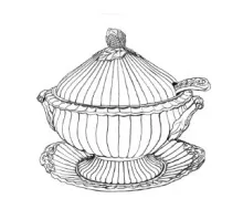 Full Ribbed | J. W. Pankhurst (& Co.) | Sauce or Soup Tureen Base, Lid, Underplate, and Ladle | ItemDrw | 001