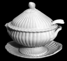Full Ribbed | J. W. Pankhurst (& Co.) | Sauce or Soup Tureen Base, Lid, Underplate, and Ladle | Item | 001
